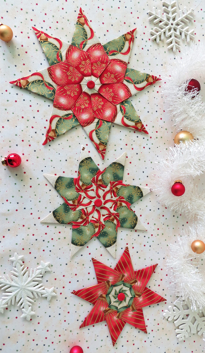 Fabric star ornament pattern