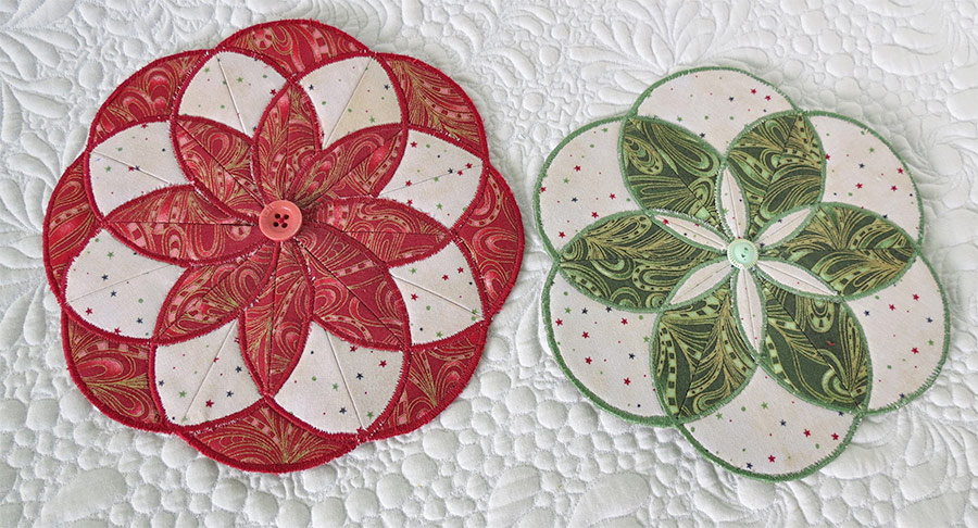 Christmas folded flowers