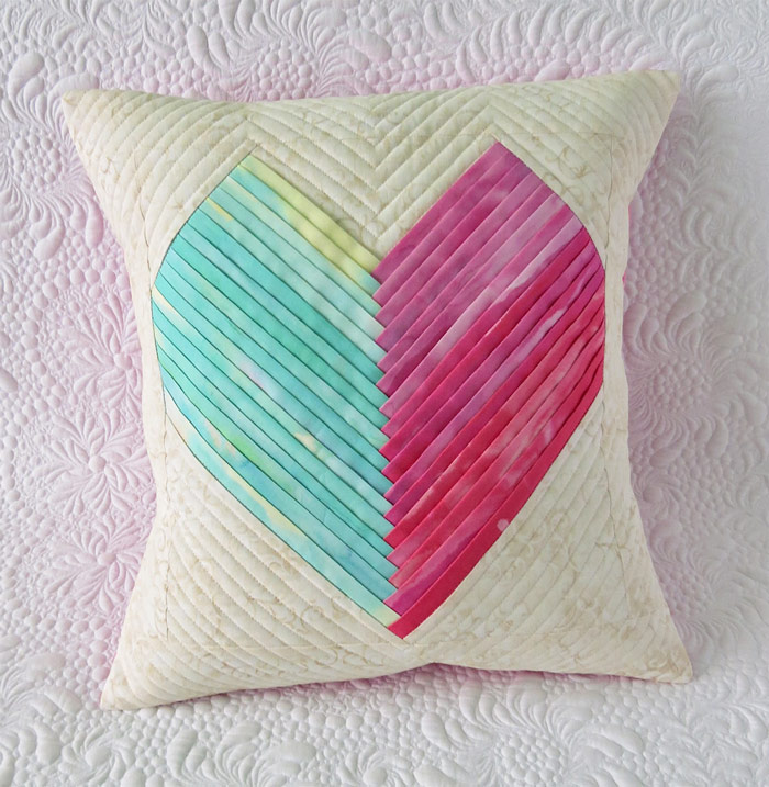 Quilted heart pattern