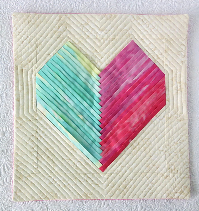 Quilted heart pattern