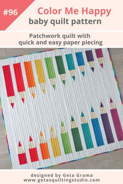 Pencil baby quilt pattern