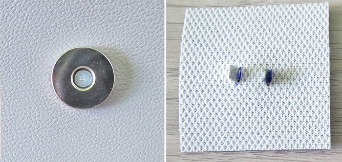 How to install magnetic snaps on bags