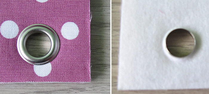 How to insert eyelets