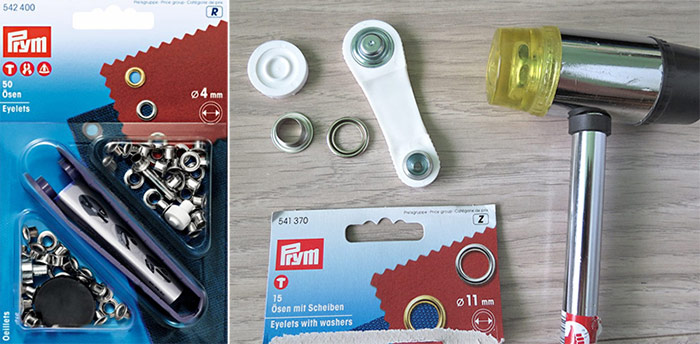 How to insert eyelets