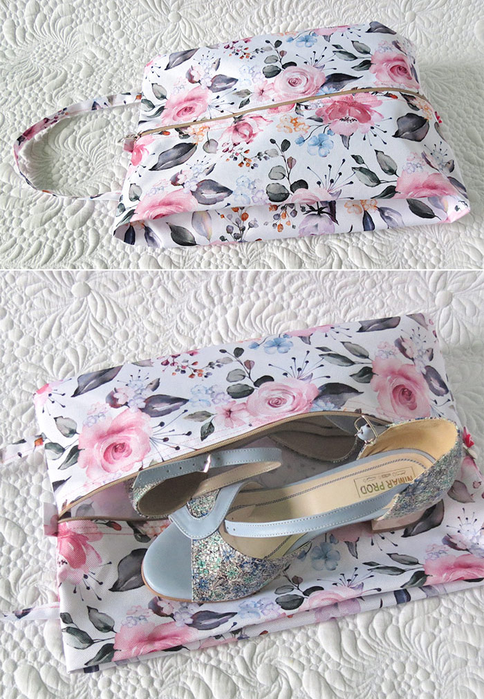 Sew shoe bags with waterproof fabric