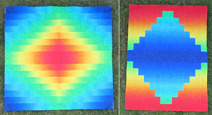 Rainbow quilt pattern