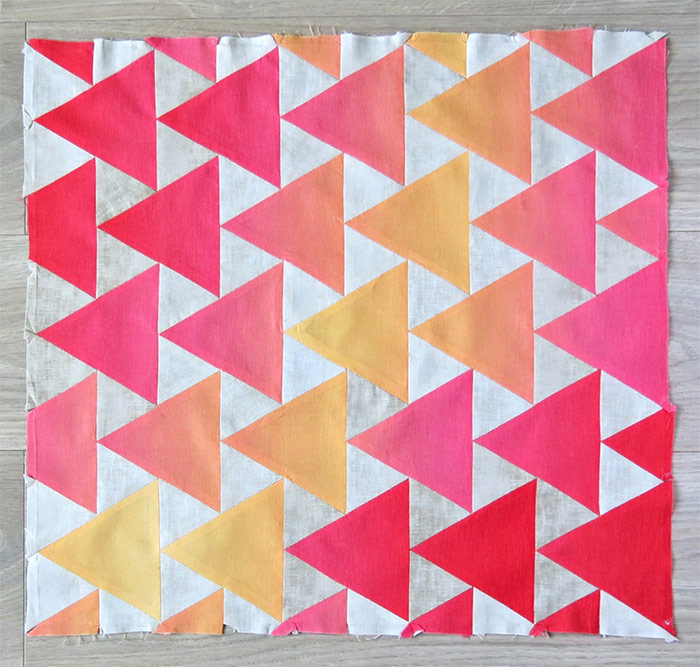 Triangle quilt pattern