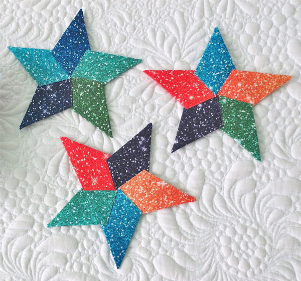 Fabric star ornament pattern