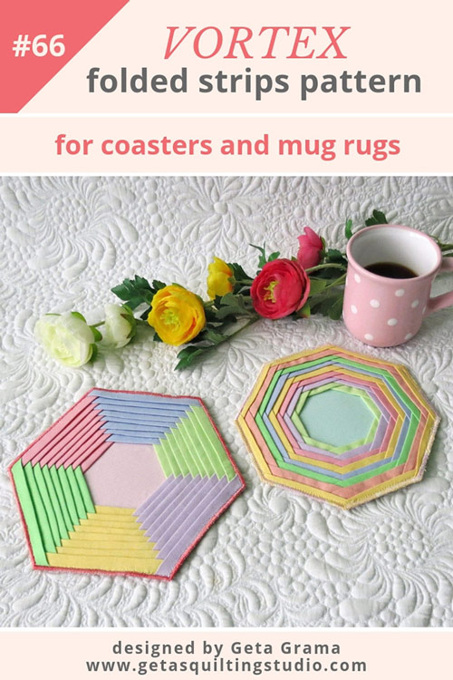 Folded strips quilt patterns