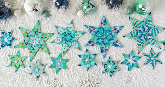 Fabric star ornament pattern