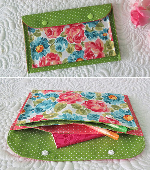 Easy snap pouch pattern