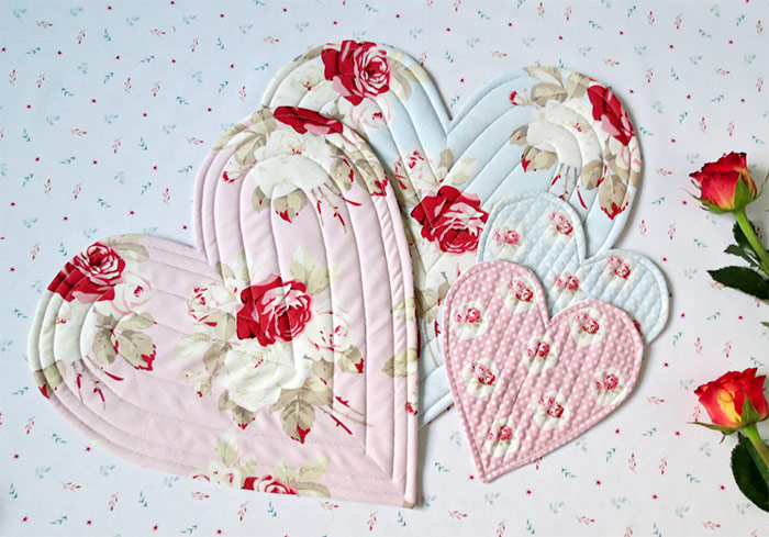 Free heart placemat coaster pattern