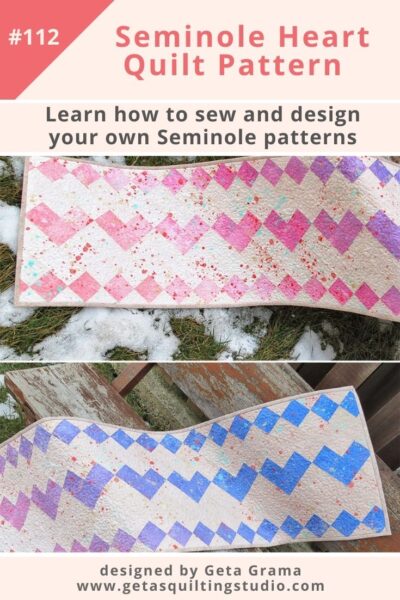 Seminole heart quilt pattern