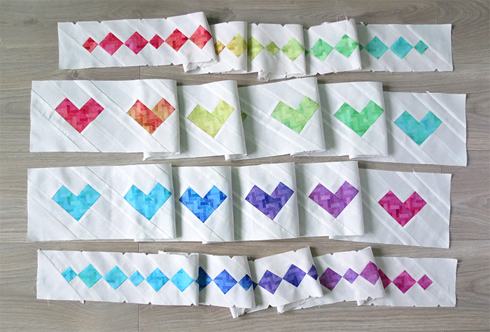 Seminole heart quilt pattern