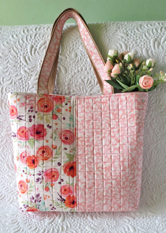 Simple tote bag pattern - Geta's Quilting Studio