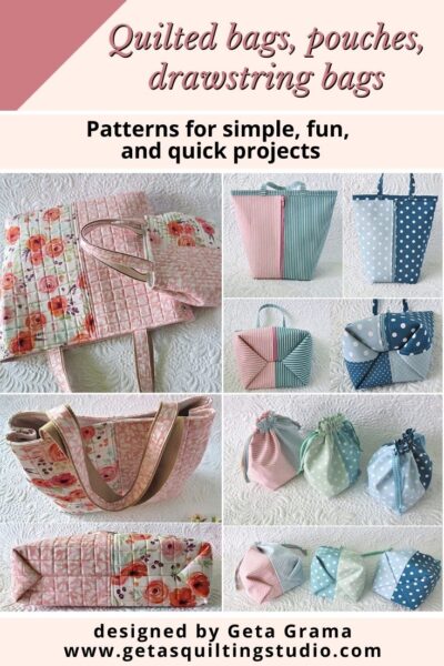 Tote, pouch and drawstring bag patterns