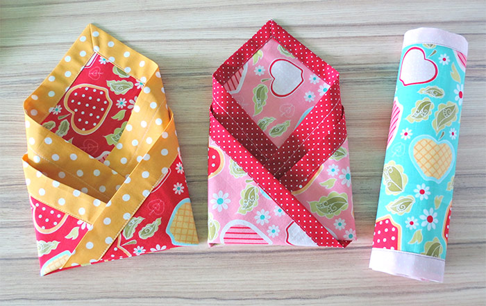 How to sew double sided fabric napkins with mitered corners