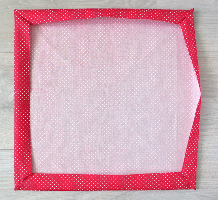 How to sew double sided fabric napkins with mitered corners