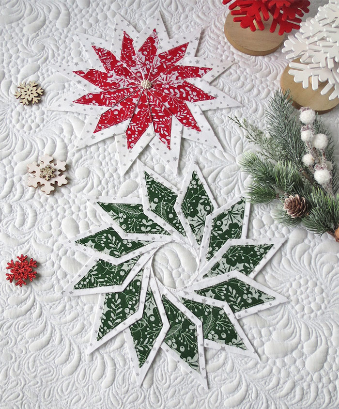 Stars and wreaths -ornament patterns