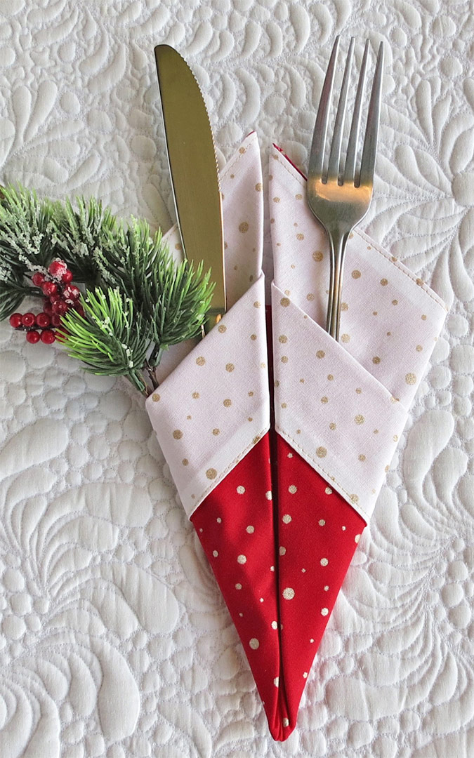 Folded napkins pattern