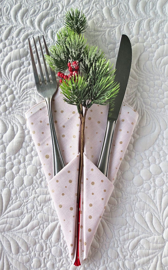 Folded napkins pattern