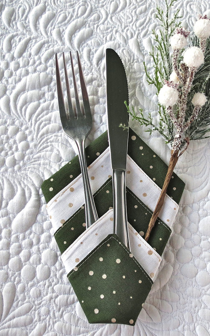 Folded napkins pattern