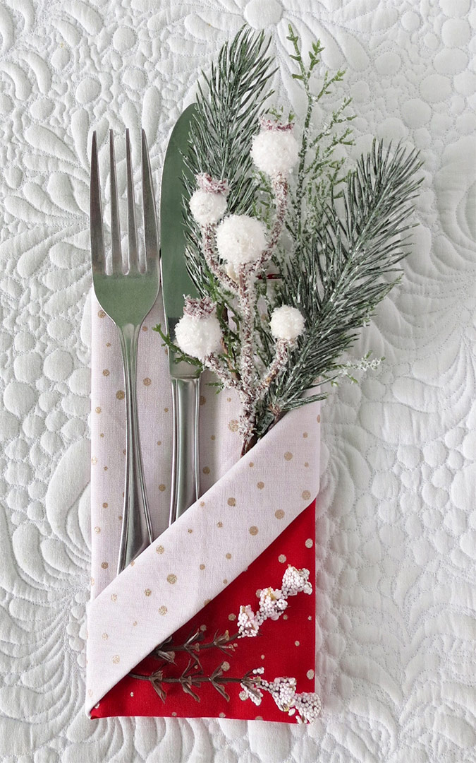 Folded napkins pattern