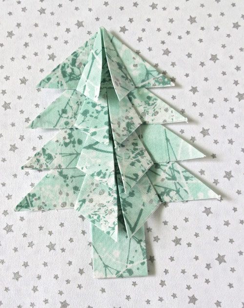 Origami tree ornament pattern