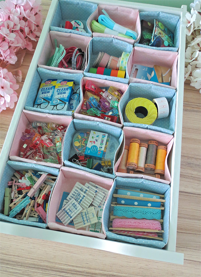 DIY Fabric Organizers for drawers