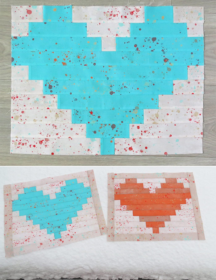Heart pillow quilt pattern