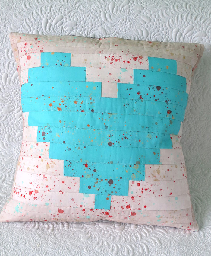 Heart pillow quilt pattern