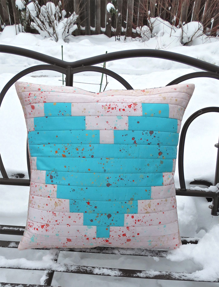 Heart pillow quilt pattern