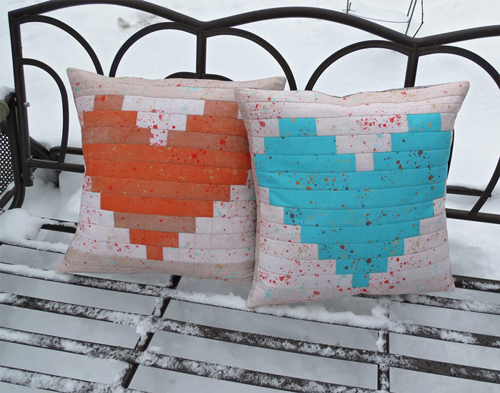 Heart pillow quilt pattern