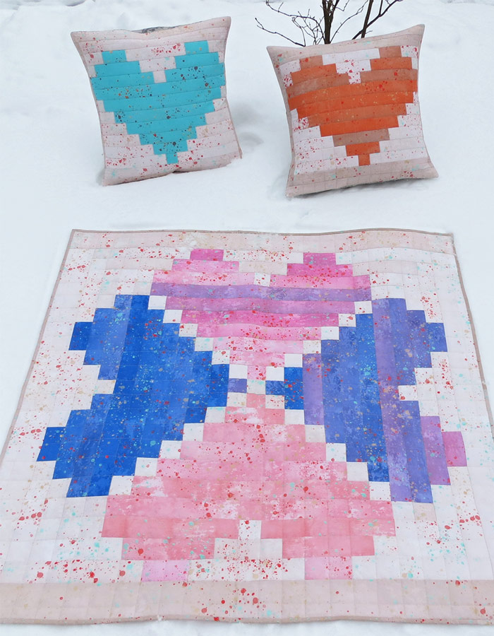 Baby heart quilt pattern