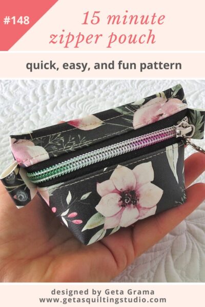 Quick and easy zipper pouch pattern