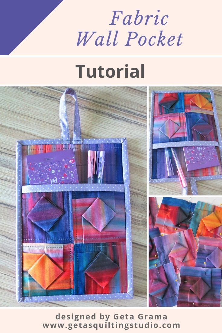 Fabric wall pocket tutorial