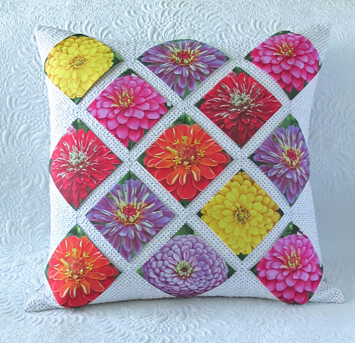Folded fabric quilt pattern