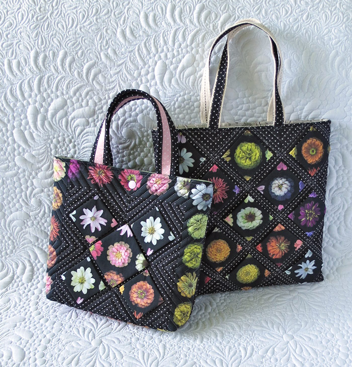 Folded fabric quilt pattern