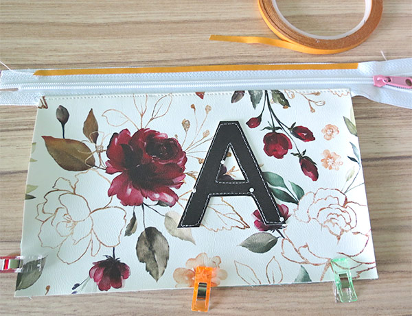 Monogram zipper pouch tutorial