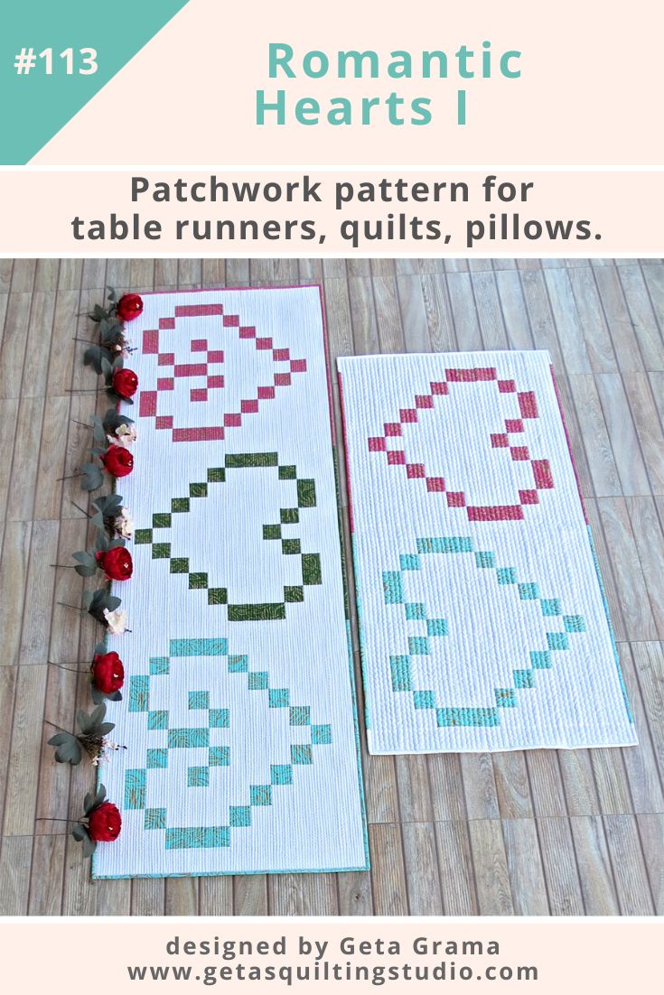 Patchwork heart patterns