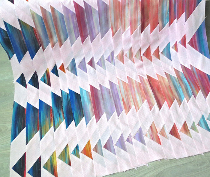 Modern triangle quilt pattern