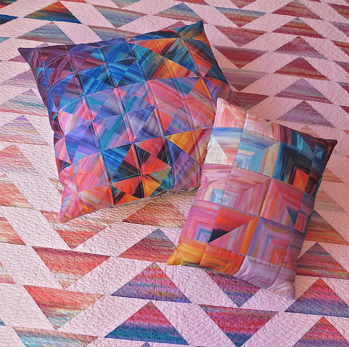 Modern triangle quilt pattern