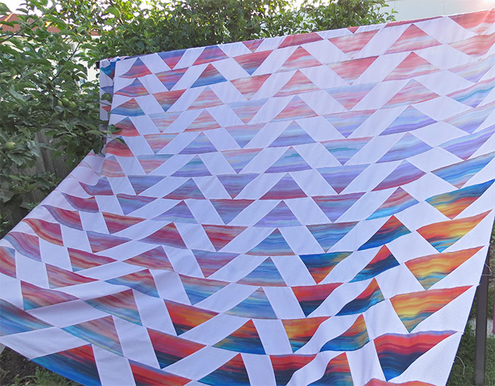 Modern triangle quilt pattern