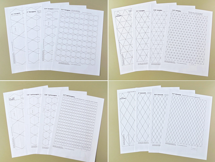 English paper piecing templates