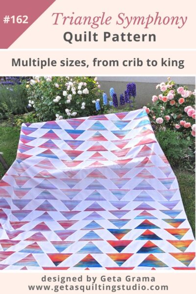 Modern triangle quilt pattern