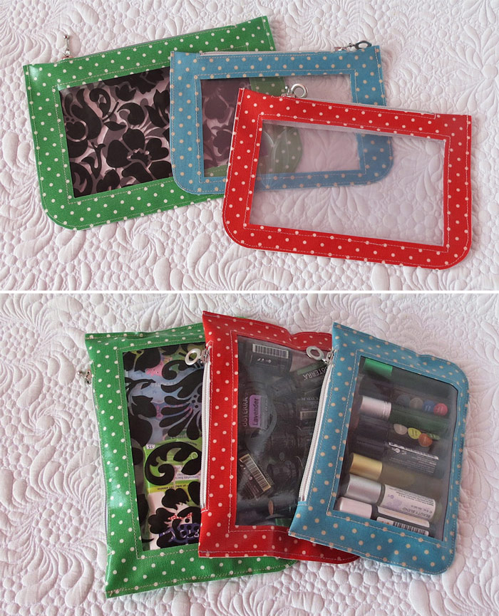 Clear vinyl pouch pattern