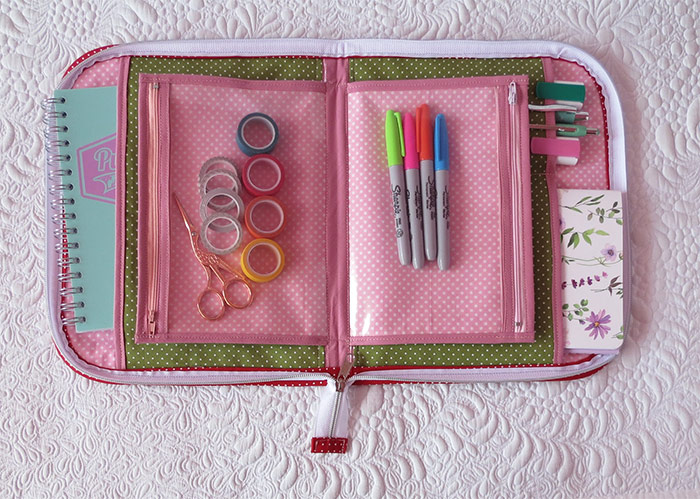 Zipper organizer pattern