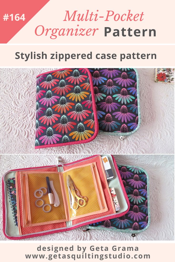 Zipper organizer pattern