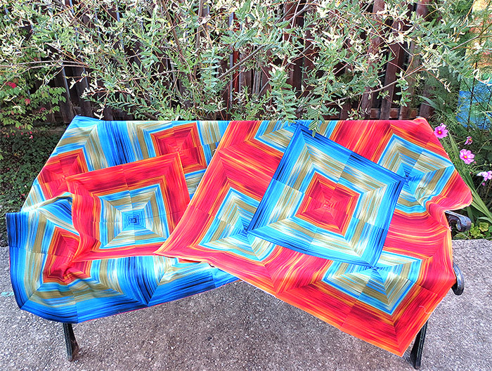 Striped Fabric Quilt Pattern