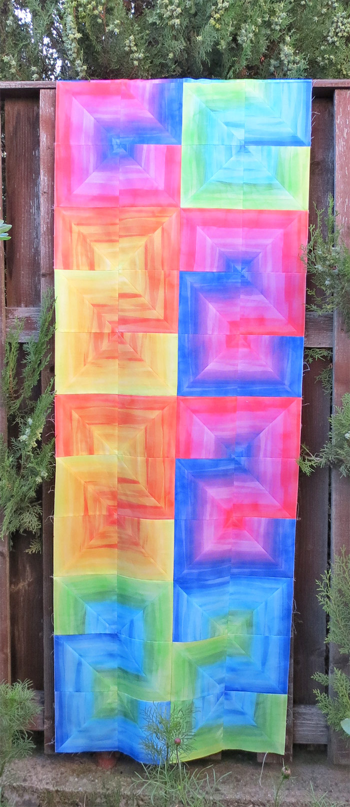Striped Fabric Quilt Pattern